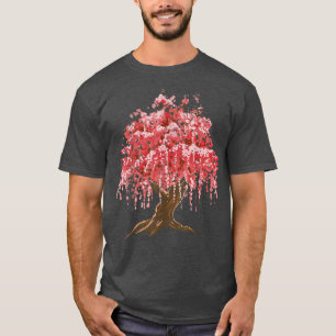 T-shirt Sakura Japonais Cerise Fleur Arbre Nature Graphiqu