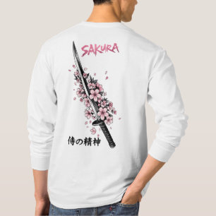 T-shirt Sakura Katana Tenue de rue esthétique japonais