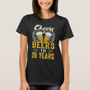 T-shirt Salades Et Bières À 39 Ans Anniversaire