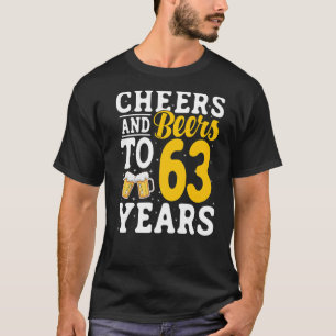 T-shirt Salades et bières à 63 ans Bière Boire 63 Année