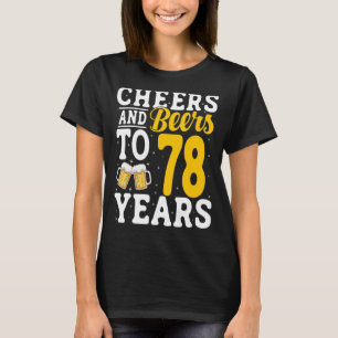 T-shirt Salades et bières à 78 ans Bière Boire 78 année