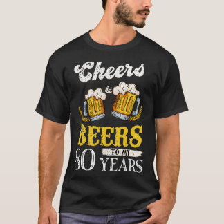 T-shirt Salades Et Bières vintages À Mes 80 Ans