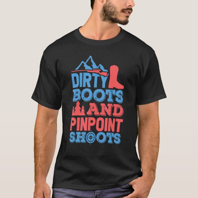 T-shirt Sale Boot Pinpoint Shoot Waterfowl Hunter Pour Duc (Devant)