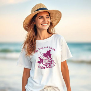 T-shirt Salé de sirène hawaïenne, sassy et scasque