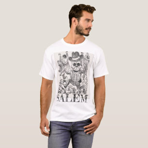 T-shirt Salem Massachusetts Occulte Skull Tee, hommes
