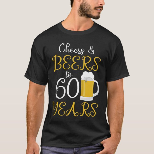 T-shirt Salers et bières à 60 ans (Devant)