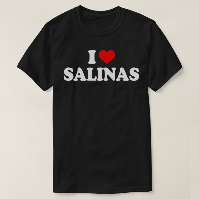 T-shirt Salinas  I Heart Salinas  I Love Salinas  (Design devant)