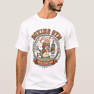 T-shirt Salle de boxe Chat Salle de boxe Chat Vintage Vect