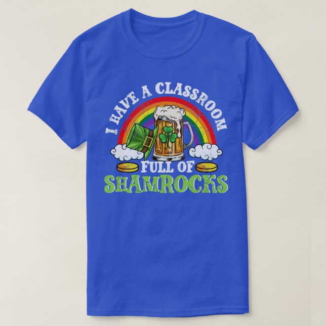 T-shirt Salle De Classe Enseignante Pleine De St patrick S (Design devant)