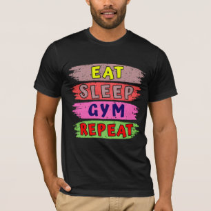 T-shirt salle de sommeil répéter