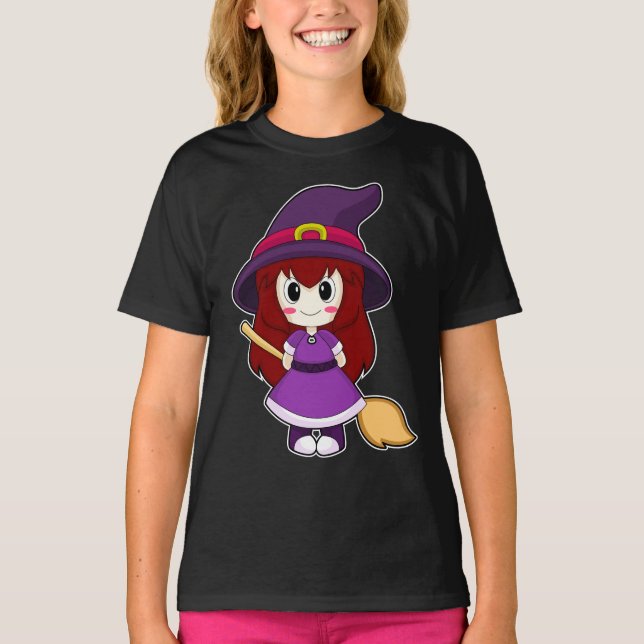 T-shirt Salle de sorcière de Fille Halloween (Devant)
