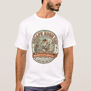 T-shirt Salle d'évasion Chat Salle d'évasion Chat Vintage
