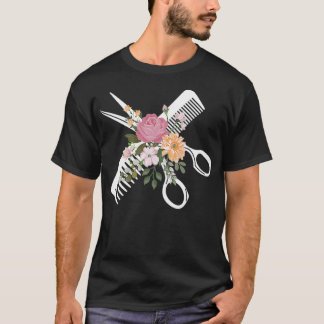 T-shirt Salon de coiffure pour femmes Stylo coiffeuse coif