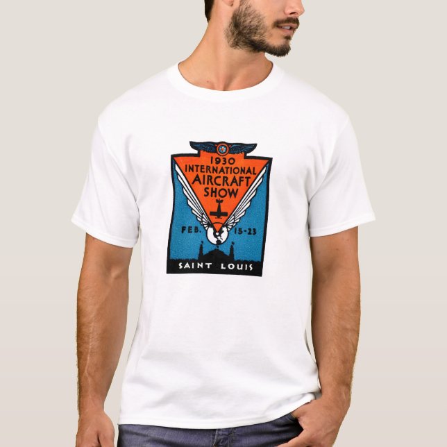 T-shirt Salon de l'aéronautique 1930 de St Louis (Devant)