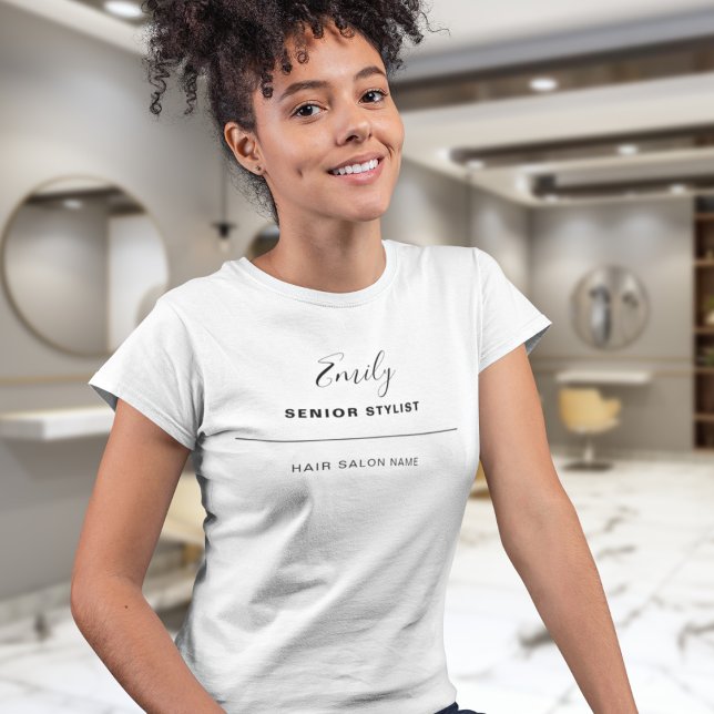 T-shirt Salon des cheveux Nom de l'entreprise Emploi Emplo (Créateur téléchargé)