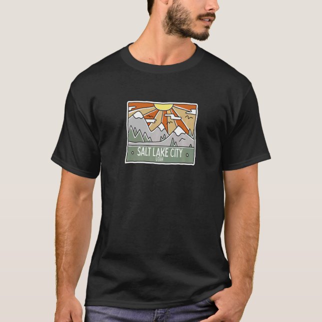 T-shirt Salt Lake City Utah Mountains UT Vacances Souvenir (Devant)