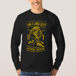 T-shirt Salt Lake City Utah Ski en détresse 7