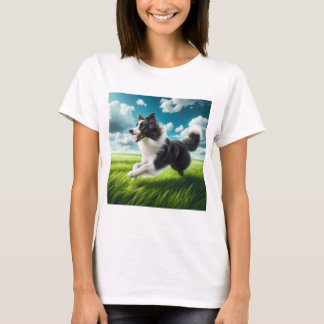 T-shirt Salto de Alegría: Border Collie en Acción