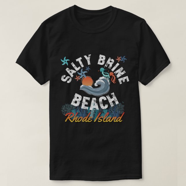 T-shirt Salty Brine Beach, Rhode Island (Design devant)