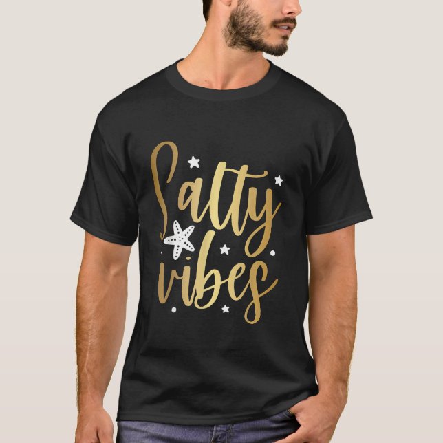 T-shirt Salty Vibes Summer Vacation Beach (Devant)