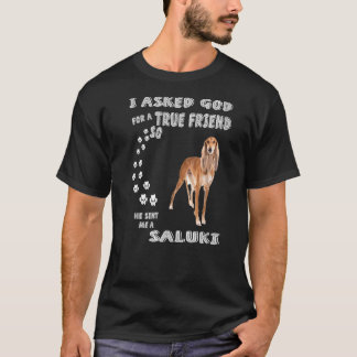 T-shirt Saluki Chien Cite Maman Saluki Dit Papa Costume Co