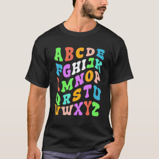 T-shirt Salut Alphabet Retour À L'école Maternelle Enseign