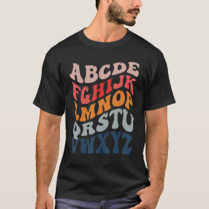 T-shirt Salut Alphabet Retour à l'école Pré K Maternelle E
