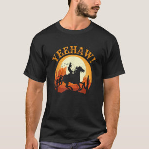 T-shirt Salut Cowboy Rodeo Cavalier Amateur Dire Yeehaw! G