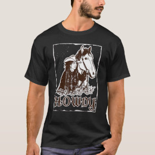 T-shirt Salut fille de country sud-ouest rodeo cowgirl
