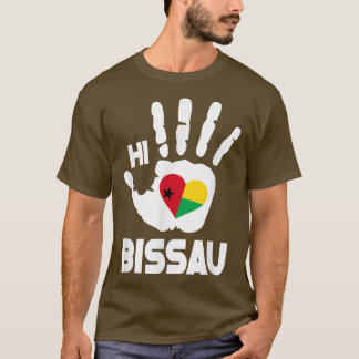 T-shirt Salut Guinée Bissau avec Bissau drapeau dans un am