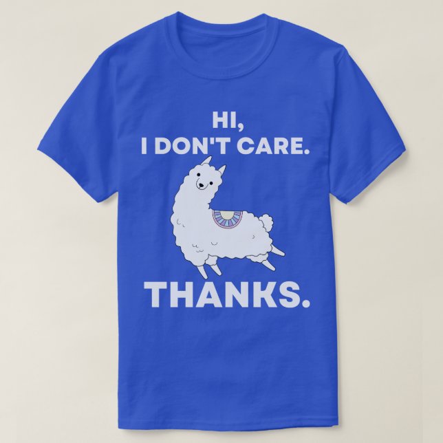 T-shirt Salut I Dont e Merci Sarcastic Funny Llama (Design devant)