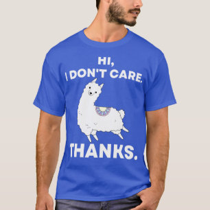 T-shirt Salut I Dont e Merci Sarcastic Funny Llama