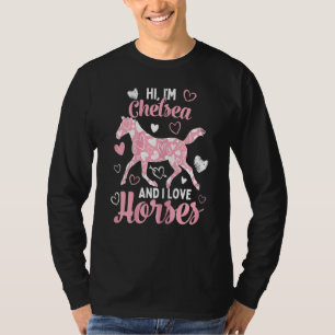 T-shirt Salut, je suis Chelsea et j'aime les chevaux migno