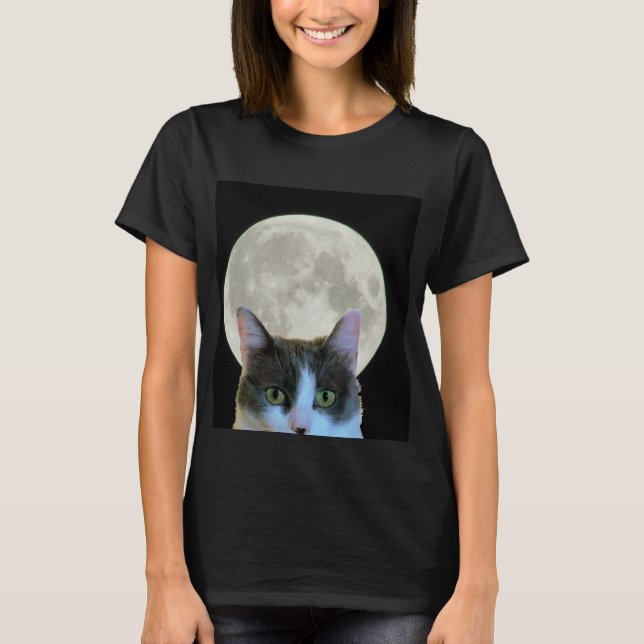 T-shirt Salut Kitty et la Pleine lune (Devant)