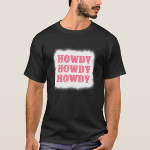 T-shirt Salut Rodéo Western Country Sud Cowgirl Décoloré
