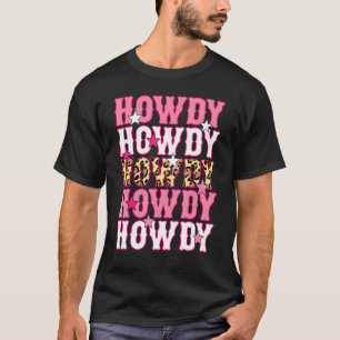 T-shirt Salut Rodéo Western Country Sud Cowgirl Léopard