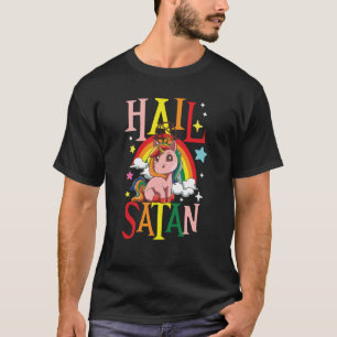 T-shirt Salut Satan Unicorn Rainbow