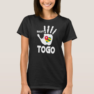 T-shirt Salut Togo avec le drapeau togolais dans un amour