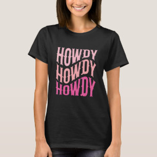 T-shirt Salut Vague Mignon Western Country Sudiste Cowgirl