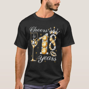 T-shirt Salutations À 18 Ans Joyeux 18E Anniversaire Reine