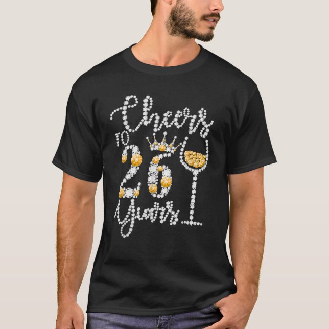 T-shirt Salutations À 26 Ans Joyeux 26E Anniversaire Reine (Devant)