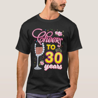 T-shirt Salutations À 30 Ans 30E Anniversaire Reine Diamon