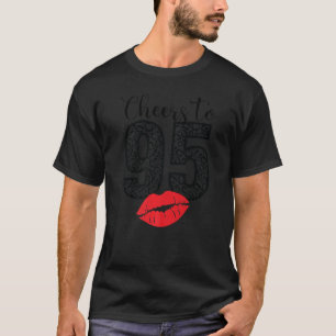 T-shirt Salutations À 95 Ans Lèvres Joyeuses Anniversaire