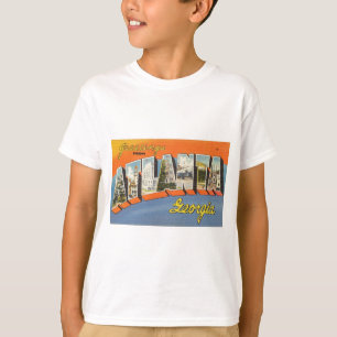 T-shirt Salutations colorées vintages d'Atlanta la Géorg