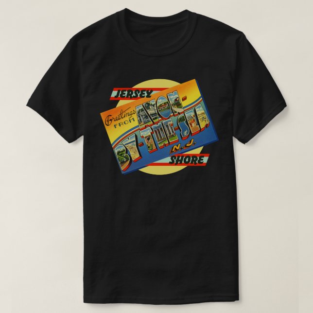 T-shirt Salutations d'AvonByTheSea New Jersey (Design devant)