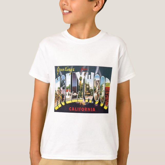T-shirt Salutations de Hollywood la Californie (Devant)
