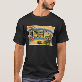 T-shirt Salutations de la carte postale Idaho Retro