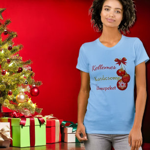 T-shirt Salutations de Noël hongrois