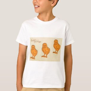 T-shirt Salutations de Pâques Chicks Beige