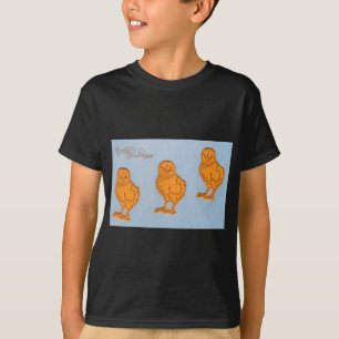 T-shirt Salutations de Pâques Chicks Bleu